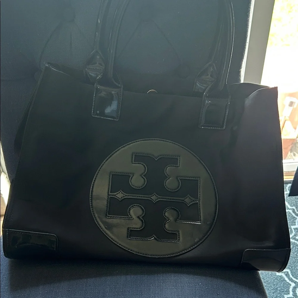 TORY BURCH ELLA PATENT TOTE Large bag vintage 2016